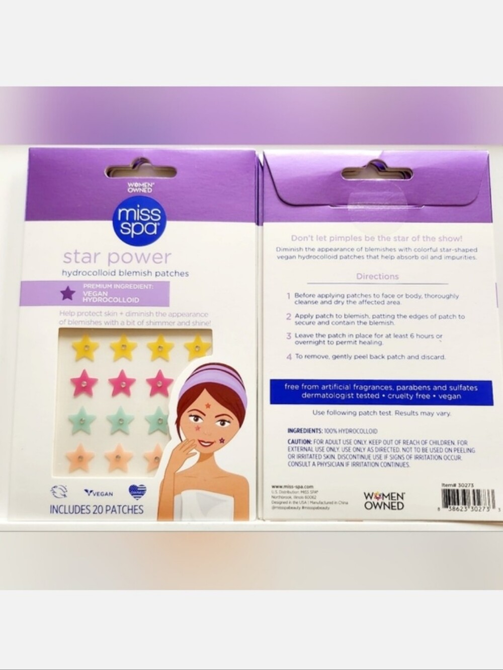 NWT 》2×《 MISS SPA STAR POWER HYDROCOLLOID ACNE PATCHES!